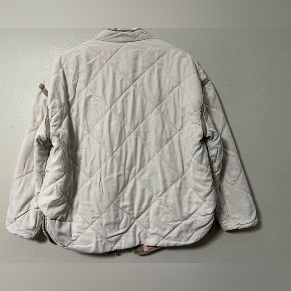 BLANK NYC Quilted Reversible Floral Jacket Women's Cream Pink Size XS - Picture 10 of 11